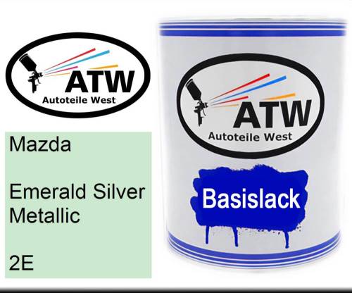 Mazda, Emerald Silver Metallic, 2E: 1L Lackdose, von ATW Autoteile West.